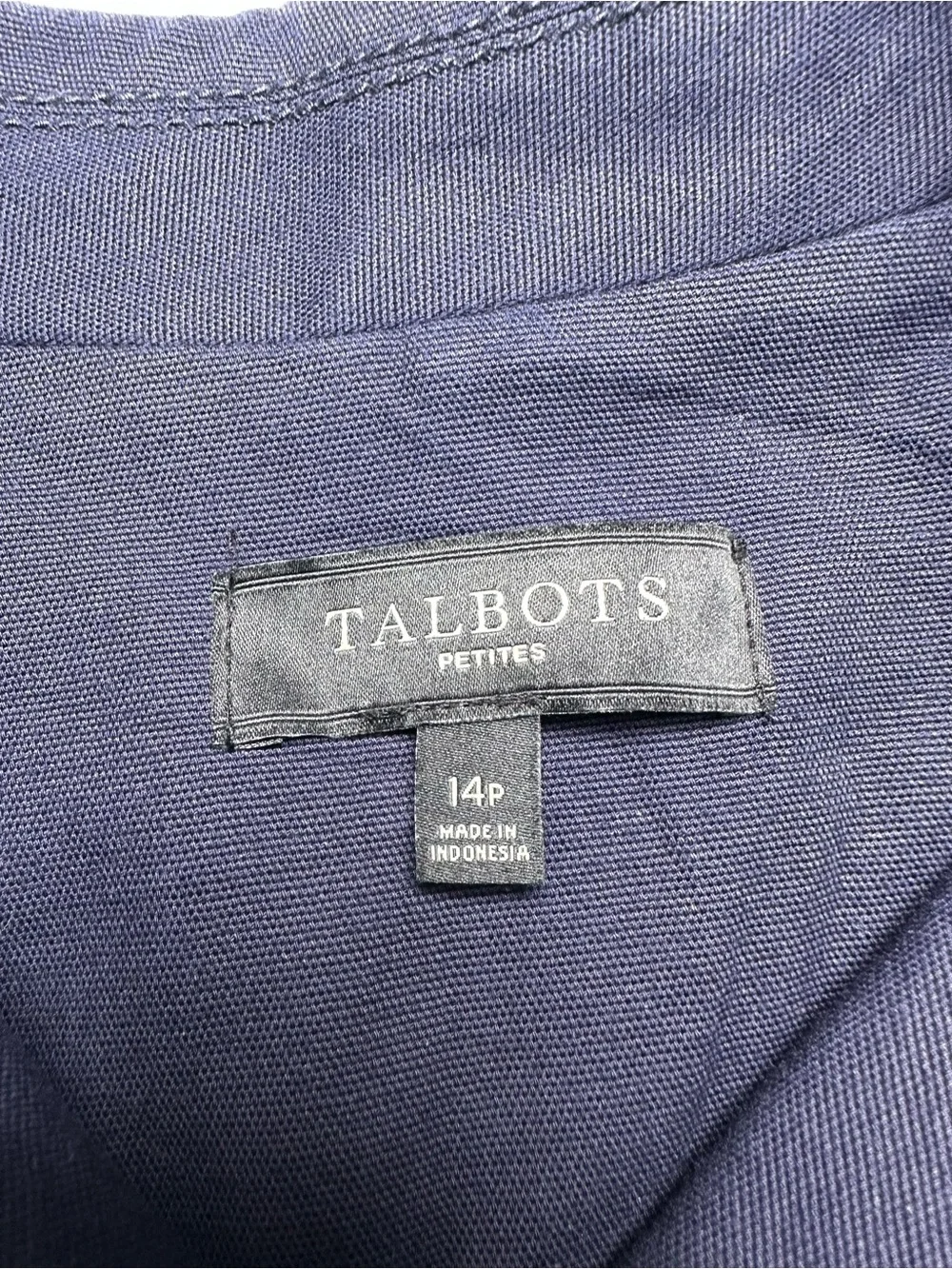 Talbots Petites Navy Blue Utility Jacket - Gold Button Detail - Size 14P